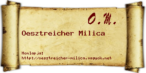 Oesztreicher Milica névjegykártya